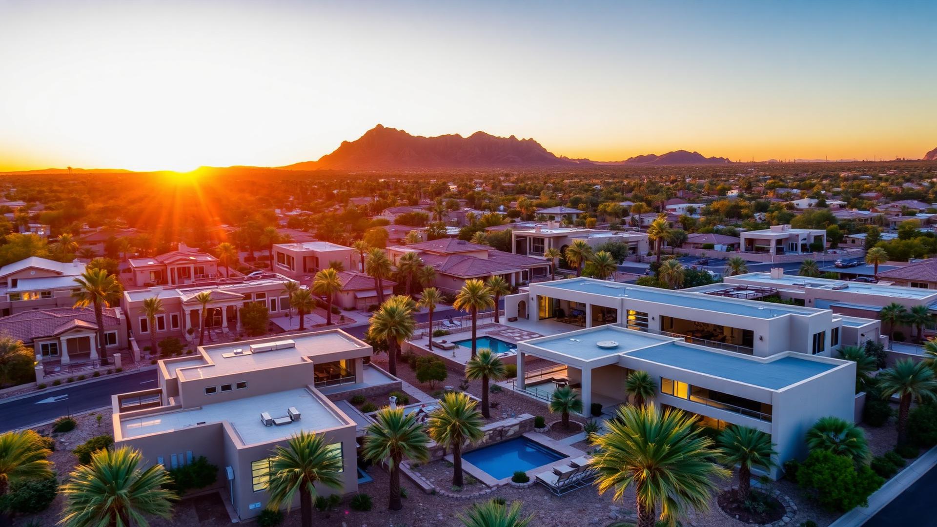 Aerial view of Scottsdale neighborhood